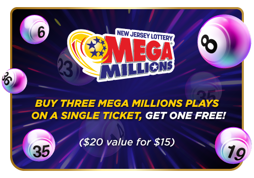 Buy three Mega Million plays on a single ticket, get one free!